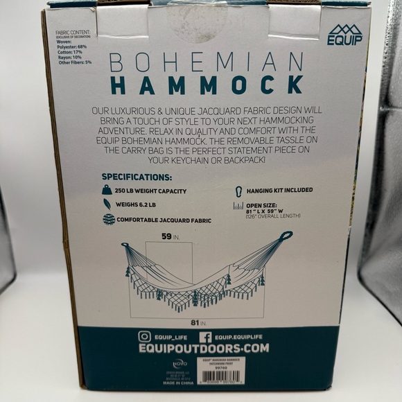 Equip Woven Jacquard Bohemian Mayan Macrame Hammock Patchwork Print - Picture 3 of 6